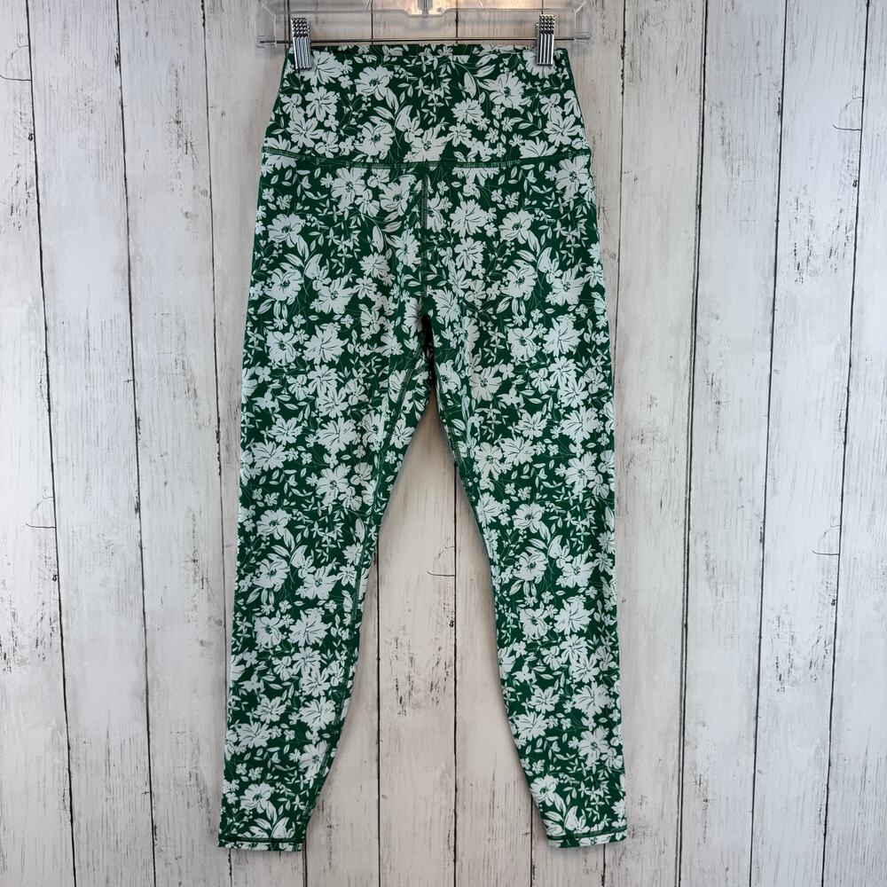 Spiritual Gangster Green Floral Verona Intent High Waisted Legging Size Medium - Picture 2 of 16